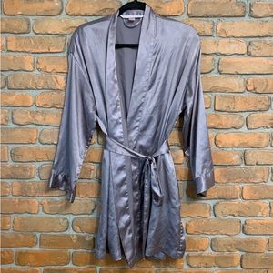 Victoria secrete purple satin robe new one size